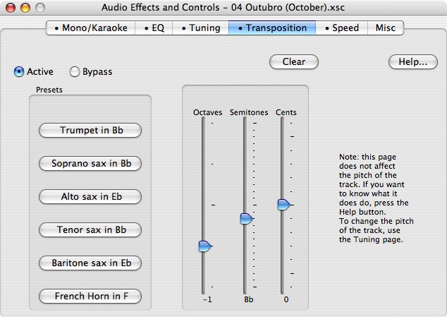 Music Transpose Program